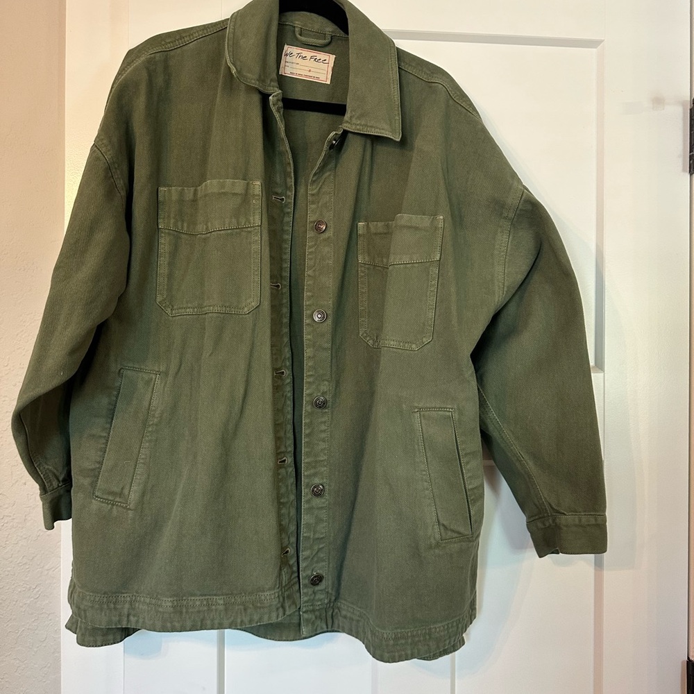 We The Free Green Utility Jacket Relaxed Fit